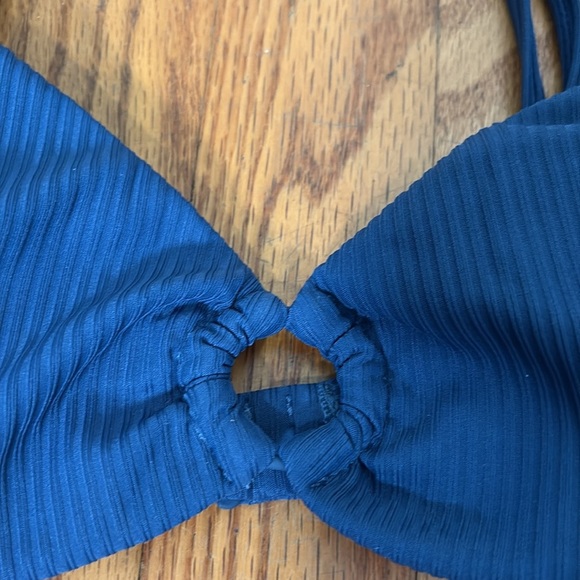 Andie Bonita Bikini Set Ribbed Bijou Blue size Small NWOT - Picture 5 of 11